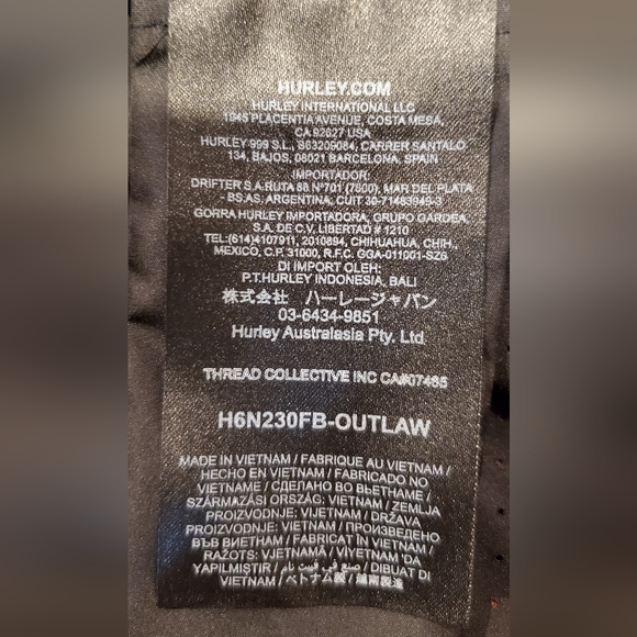 Hurley Outlaw Jacket. Men's Small. Royal Red Color - Picture 4 of 6